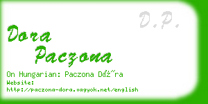 dora paczona business card